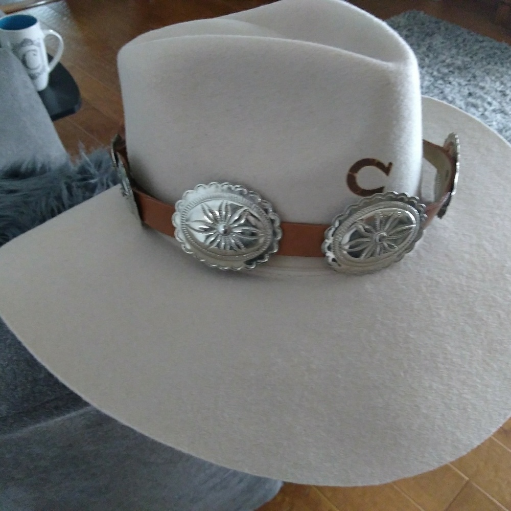 Leather Concho Hat Band Western